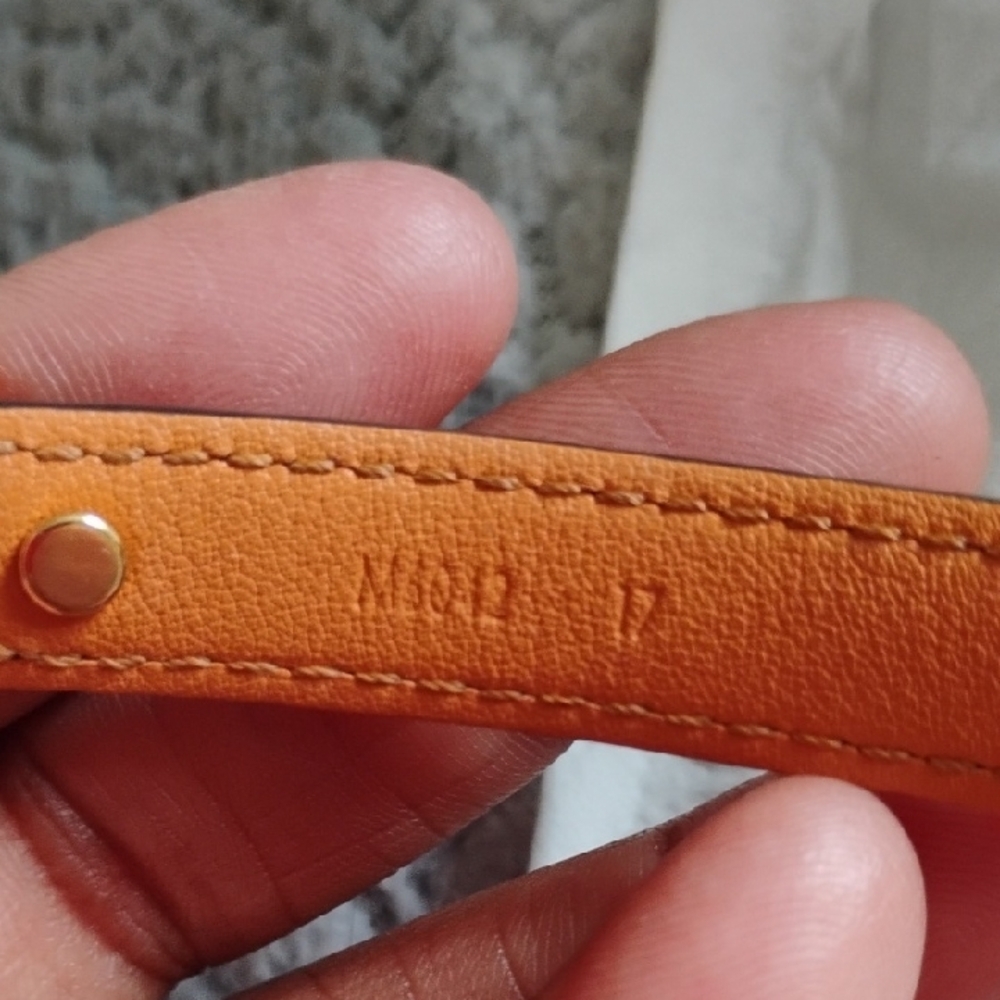 Louis Vuitton Monogram Leather Bracelet with Gold Accent - Picture 6 of 13